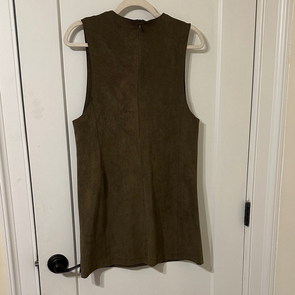 Zara Brown Soft Sleeveless Mini Dress - Picture 4 of 6